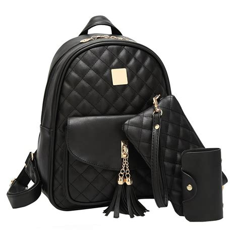 small black backpack purse designer